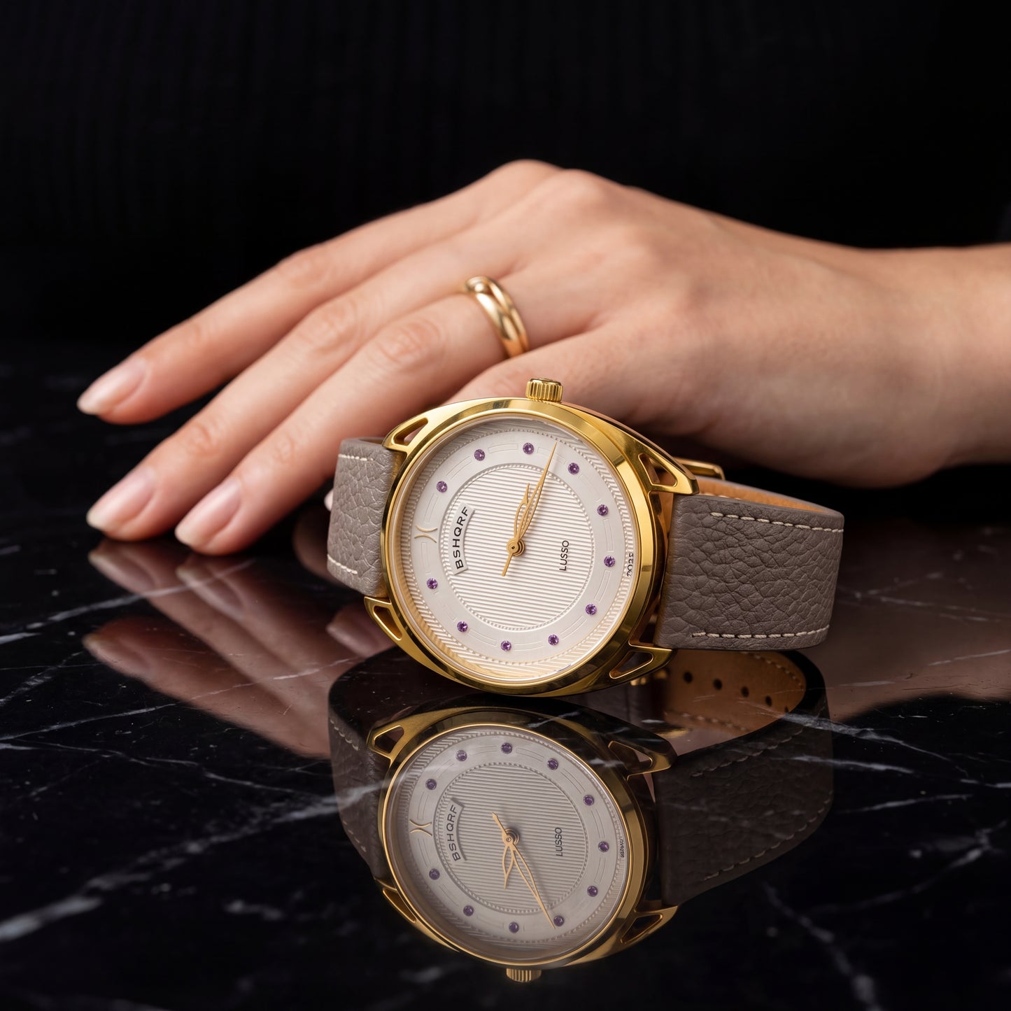 Lusso Automatic Watch – Gold 34mm